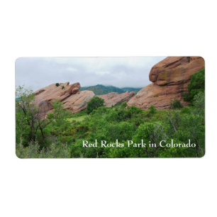 Etiqueta Montañas Rojas Rojas Ridge y Valle