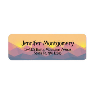 Etiqueta Montañas rusticas geométricas Minimalistas