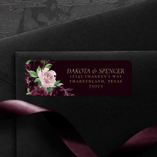 Etiqueta Moody Passion Dirección Rosa Vino Púrpura Dramát