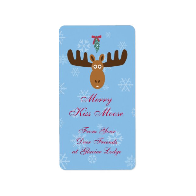 Etiqueta Moose Head_Merry Kiss Moose_Deer Friends (Frente)
