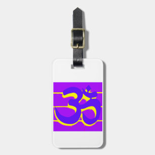 Etiqueta morada de om