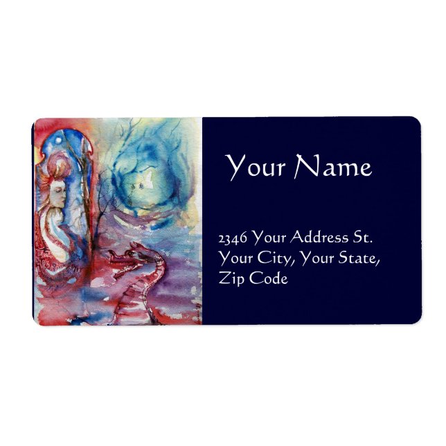 Etiqueta MORGANA / Mágica y misterio ,Fantasía azul rosada (Frente)