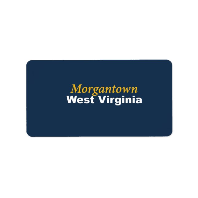 Etiqueta Morgantown, West Virginia Labels (Frente)
