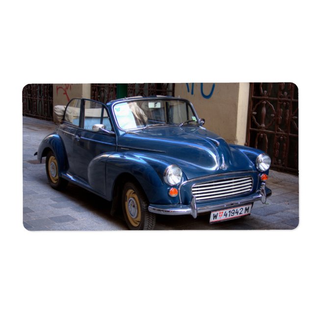 Etiqueta Morris Minor Convertible Tourer (Frente)