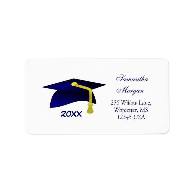 Etiqueta Mortero de graduación (Frente)