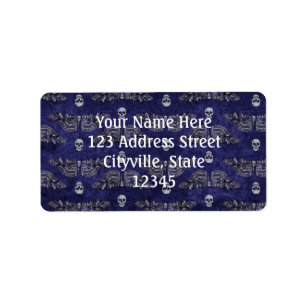 Etiqueta Moth y cráneo muertos