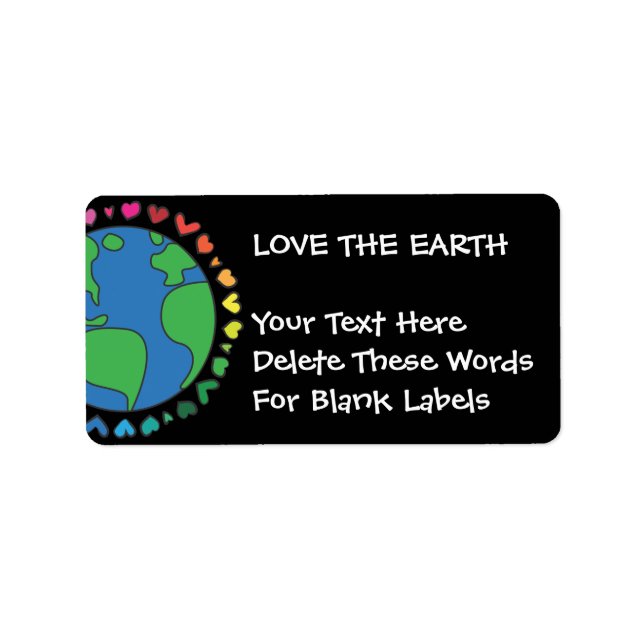 Etiqueta Mother Earth Day Save The Planet Rainbow Hearts (Frente)