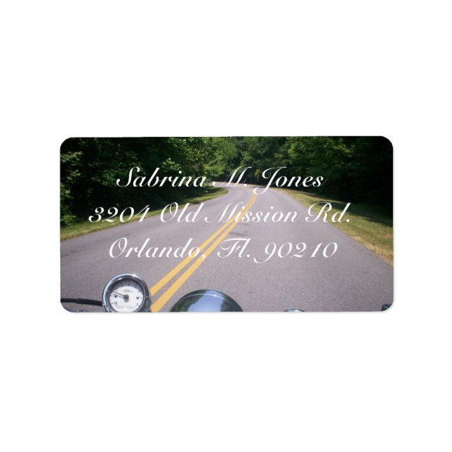 Etiqueta Motocicleta azul 3 (Frente)