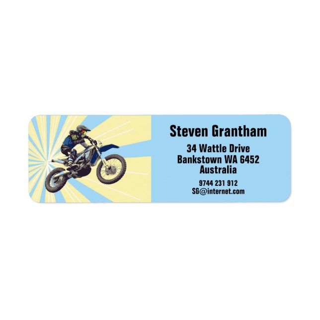 Etiqueta Motocross (Frente)