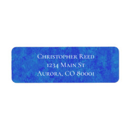 Etiqueta Mottled Cobalt Blue Canvas Look