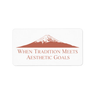 Etiqueta Mount Fuji Minimalist Stickers – Terracotta