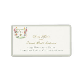 Etiqueta Mountain Wildflower Garden Envelope Address