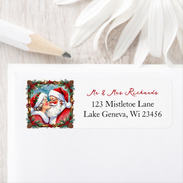 Etiqueta Mr and Mrs Clause Sweet Christmas  (In situ)