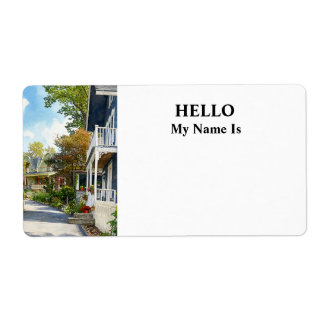Etiqueta Mt. Tabor NJ – Calle en una Colina