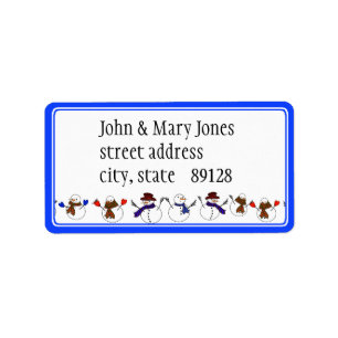 Etiqueta Muchos Navidades Personalizados Snowmen