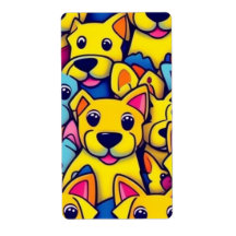 Muchos perros amarillos felices