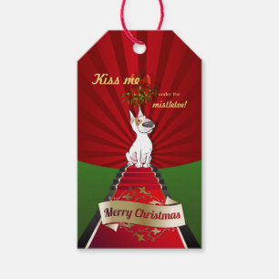 Etiqueta "muérdago " del regalo del navidad de