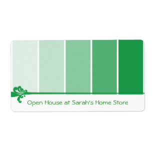 Etiqueta Muestras de pintura verde brillante