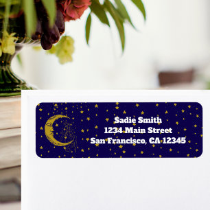 Etiqueta Mujer Celestial Boho Caprichosa Luna Estrellas dir