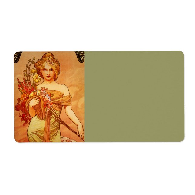 Etiqueta Mujer con Naranja Bouquet (Frente)