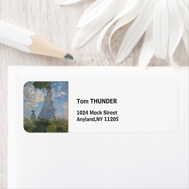 Etiqueta Mujer con parasol | Paisaje francés (In situ)