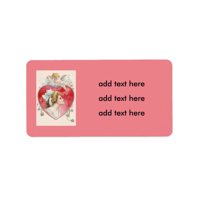 Etiqueta Mujer Cupid Heart Daisy (Frente)