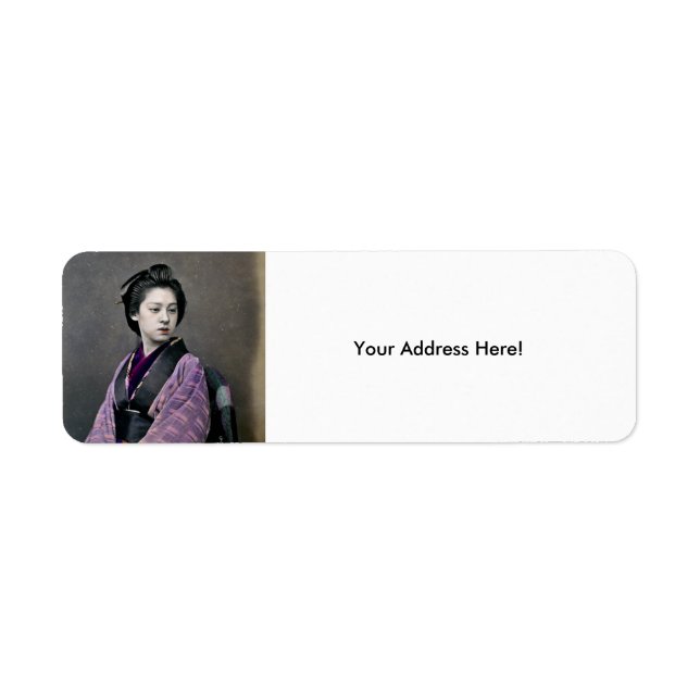 Etiqueta Mujer japonesa de 1870 (Frente)