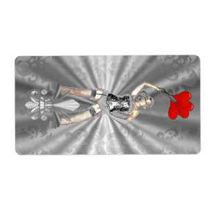 Etiqueta Mujer plateada