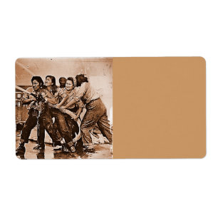 Etiqueta Mujeres bomberas Pearl Harbor 7 de diciembre