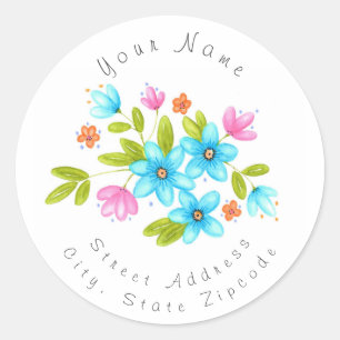 Etiqueta 'Multi Colorous WaterColor Bouquet'