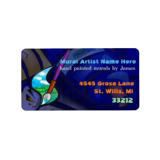 Etiqueta Mural Artist Graphic Design BUSINESS (Frente)