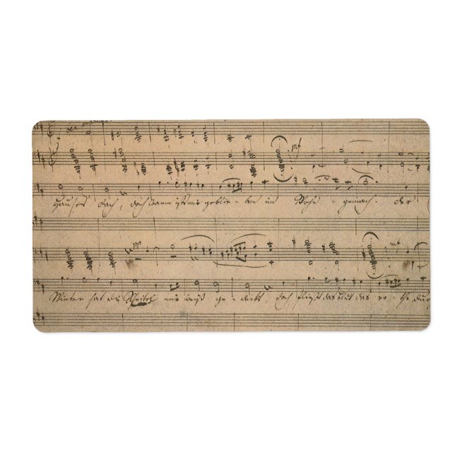 Etiqueta Música de hojas antiguas de 1822, canción del anci (Frente)