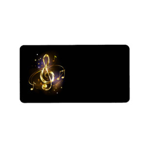 Etiqueta Música de Triple Clave de Oro