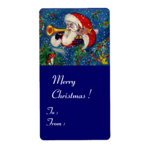 ETIQUETA MUSICAL CHRISTMAS NIGHT/SANTA BUGLER
