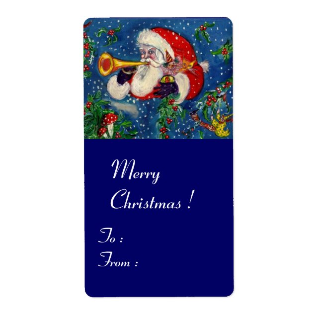ETIQUETA MUSICAL CHRISTMAS NIGHT/SANTA BUGLER (Frente)