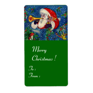 ETIQUETA MUSICAL CHRISTMAS NIGHT/SANTA BUGLER