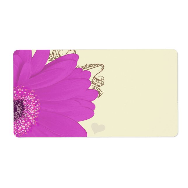 Etiqueta Musical Gerber Daisy (Frente)