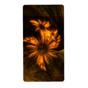 Etiqueta Mystique Garden Resumen Arte Fractal