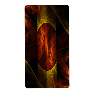 Etiqueta Mystique Jungle Resumen Art Fractal
