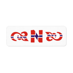 Etiqueta N Noruega Monograma