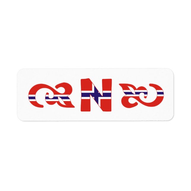Etiqueta N Noruega Monograma (Frente)
