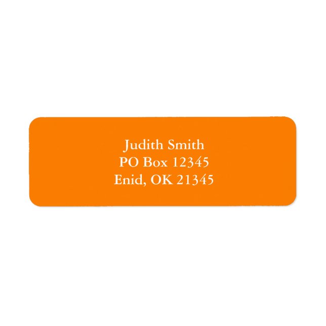 Etiqueta Naranja (Frente)