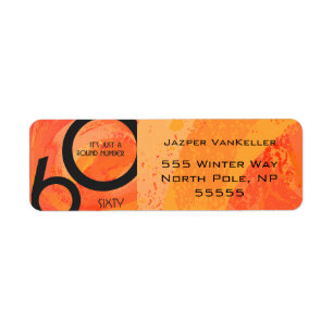 Etiqueta Naranja 60 años cumpleaños