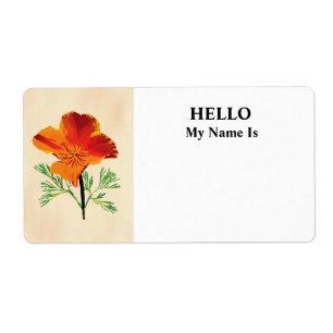 Etiqueta Naranja California Poppy