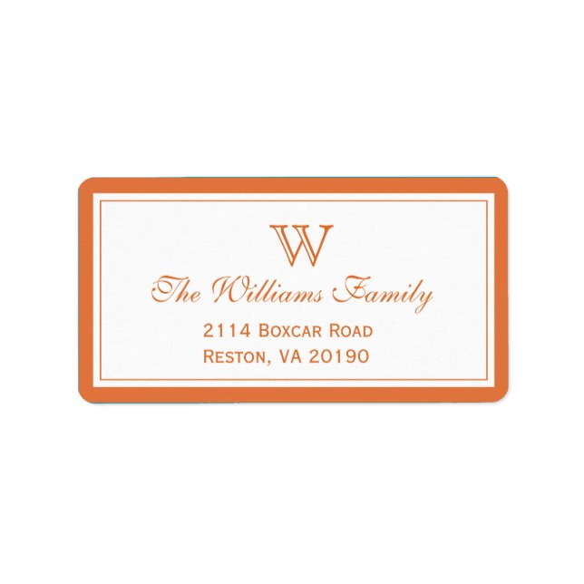 Etiqueta Naranja clásico (Frente)