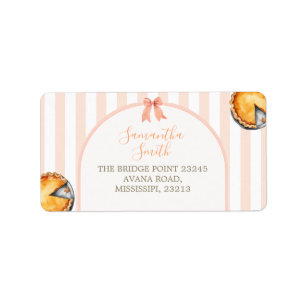 Etiqueta Naranja Cutie Pie Gingham 1er cumpleaños