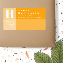 Naranja de bloques de color moderno de vuelta y en