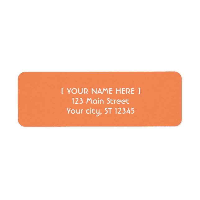 Etiqueta Naranja de mandarina simple elegante (Frente)