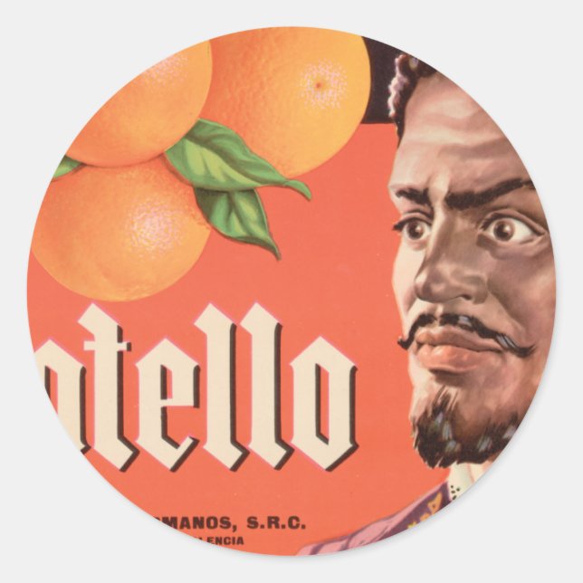 Etiqueta Naranja de Otello (Anverso)