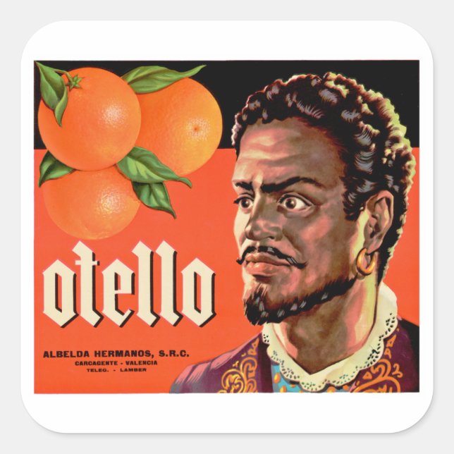 Etiqueta Naranja de Otello (Anverso)